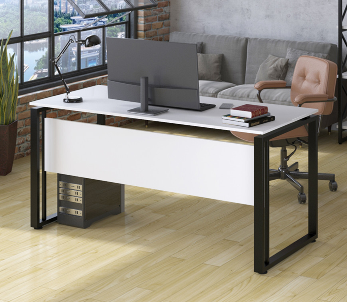 Письмовий стіл G-160-18 з царгою білий TM Loft design