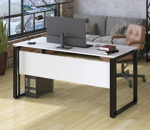 Письмовий стіл G-160-18 з царгою білий TM Loft design, фото 1