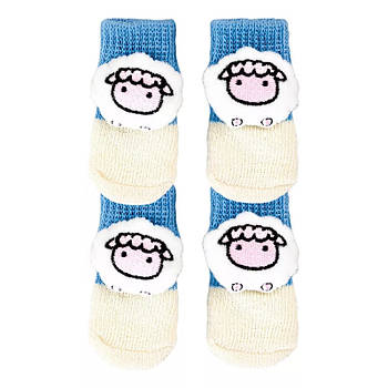 Шкарпетки для собак Lesko 2305CGSL1479 Овечка M з нековзними накладками зігрівальні 1 шт.