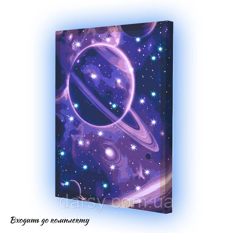 Картина за номерами зі світлодіодною підсвіткою Riviera Blanca Color sky 40x50 см (ГР-034), фото 1