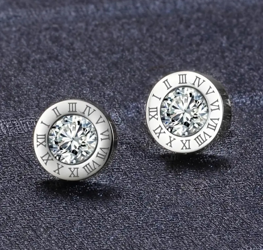 Сережки гвоздики 9 мм із медичної сталі Stainless Steel код 6702