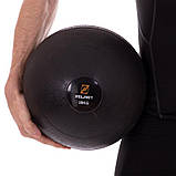 Слембол м'яч набивний для кросфіту та фітнесу Slam Ball Zelart Чорний (вага 30 кг) FI-2672-30, фото 3