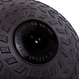 Слембол м'яч набивний для кросфіту і фітнесу Slam Ball Zelart Чорний (вес 7 кг) FI-7474-7, фото 3