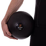 Слембол м'яч набивний для кросфіту та фітнесу Slam Ball Zelart Чорний (вага 6 кг) FI-2672-6, фото 5