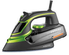 Прасувальна парова праска Sokany SK-11015 з керамічним покриттям підошви 2400Вт Зелена з чорним