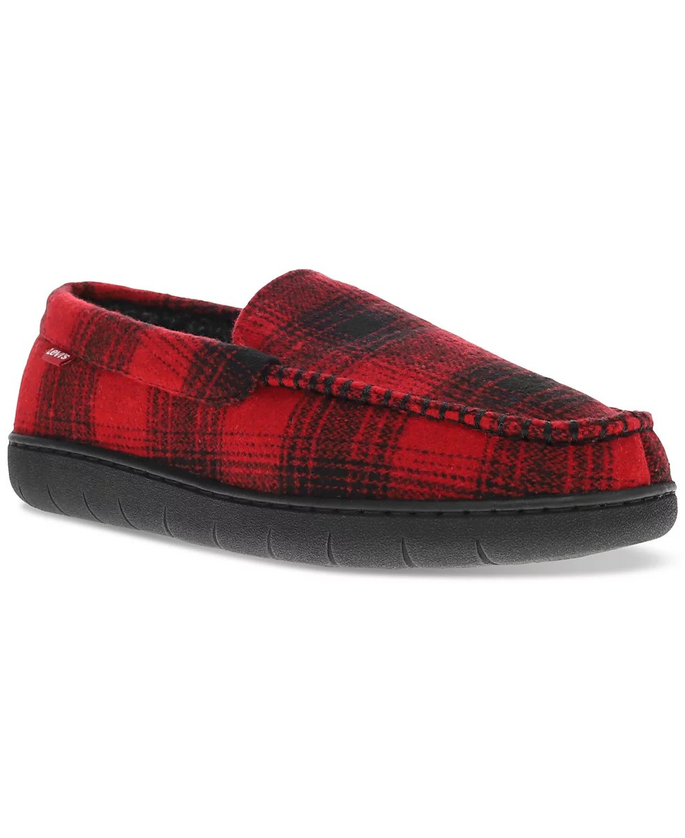Чоловічі капці Fields Levi's на хутрі 42,5-43,5 (9,5-10,5 US) 28 см Червоний 1159827572