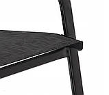 Комплект садових стільців 2 шт 55x72x96cm GardenLine NEO3685 чорного кольору, для відпочинку в саду та на балконі, фото 7