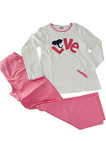 Піжама для дівчаток Темно-рожевий Стрейч (9301) Baykar розмір 158 (12 років)