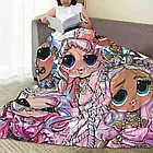 Плюшевий плед ковдра покривало ЛОЛ Сюрпрайз LOL Surprise 150х200 см, фото 5