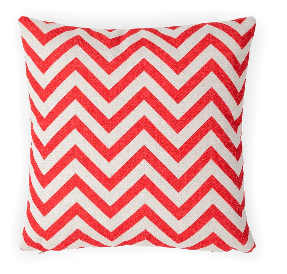 Подушка для дивана 45x45 см MoodMe Red ZigZac