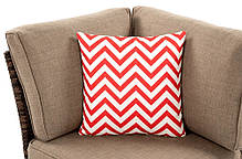 Подушка для дивана 45x45 см MoodMe Red ZigZac, фото 6
