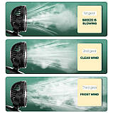 Мінівентилятор портативний настільний із затискачем на акумуляторі 3 режими, фото 3