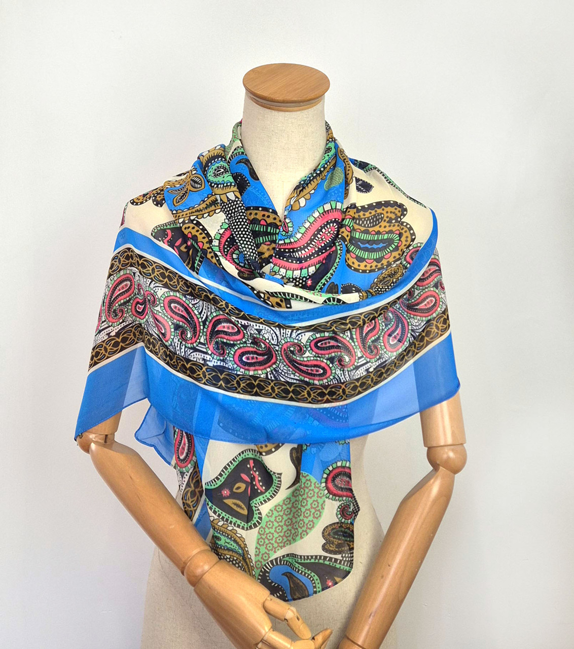 Шарф жіночий шифоновий тонкий легкий Флоренсита пейслі, фото 1