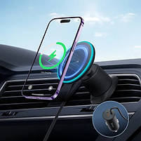 Автомобільне ЗУ Baseus CW01 Magnetic Wireless Car Mount 40W (Бездротова зарядка 15W + USB 25W), фото 11