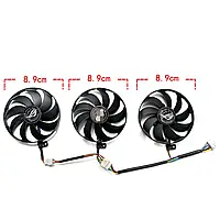 Вентилятор для ASUS GeForce RTX 2060S/2070/2080 Ti ROG STRIX • 89 мм • 7-pin роз’єм • Сумісність з GTX 1660 Ti