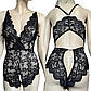 Боді жіноче мереживне Бантик Crisp Love чорний, фото 4