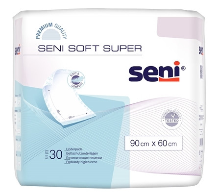 Пелюшки Seni Soft Super одноразові гігієнічні 90х60 см, 30 шт., фото 1