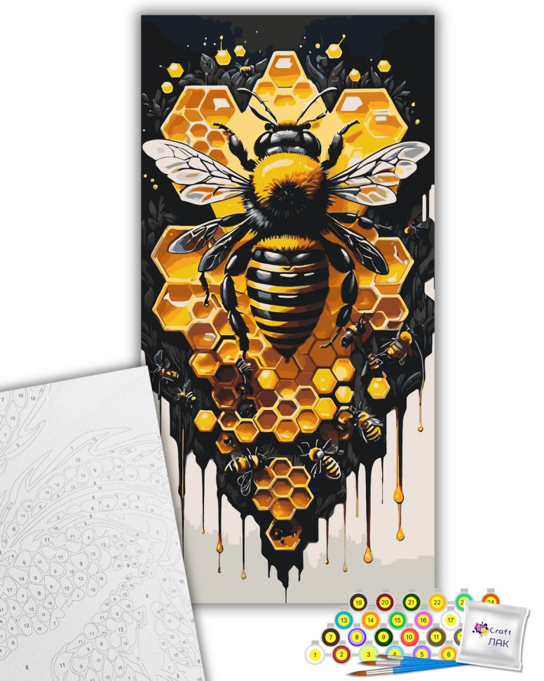 Картина за номерами "Медове мистецтво" ArtCraft 40*80 см