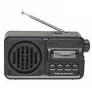Ретро радіоприймач з ліхтарем Golon RX-BT499VS акумуляторне радіо з антеною сонячна батарея Чорний