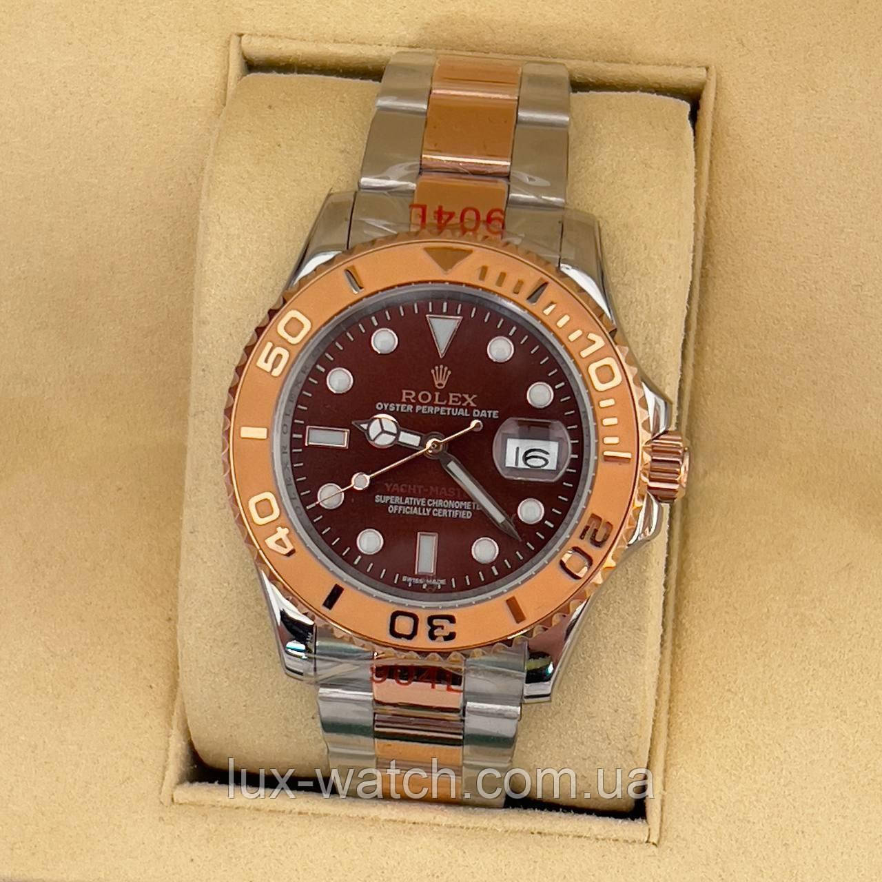 Годинник R.o.l.e.x. Submariner Date Silver- Cuprum/Brown преміального ААА класу