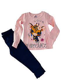 Піжама для дівчаток Стрейч/Бавовна Світло-рожевий (9294) Baykar