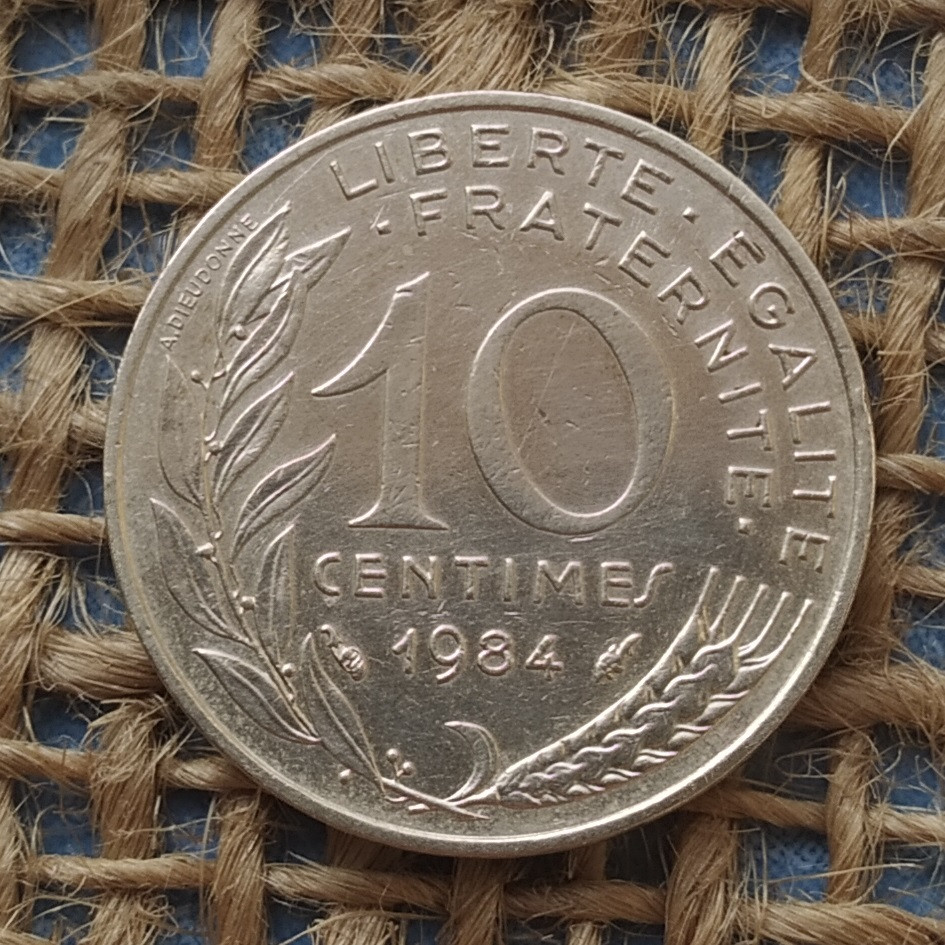 10 сантимiв 1984 року францiя