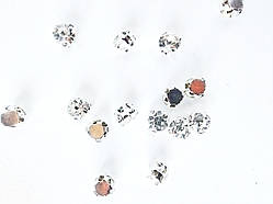 Страз срібний в срібних цапах 5,1 мм