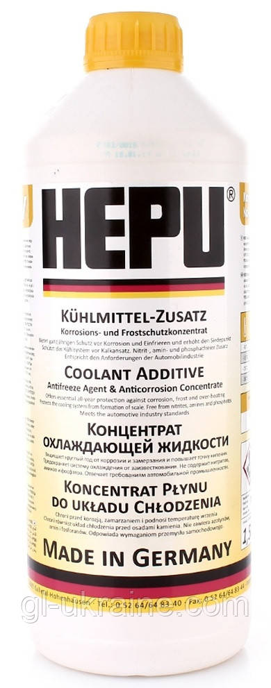 Антифриз-концентрат HEPU G11 (жовтий), 1.5л (P999-YLW)
