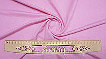 Тканина футболочна Лакоста з ефектом легкої жатки (віскозний трикотаж) колір рожевий