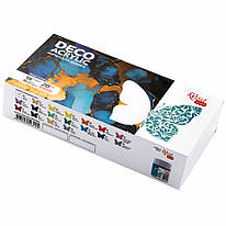 Набір акрилових фарб для декору 16 матових 2 металіки по 20 мл Rosa Talent, 90747267