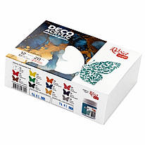 Набір акрилових фарб для декору 10 матових 2 металік по 20 мл Rosa Talent, 90747266