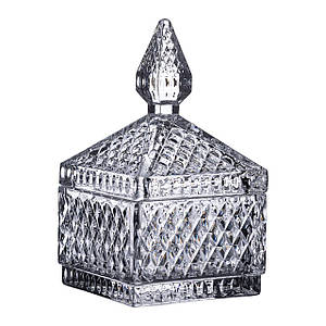 Цукерниця з кришкою з кришталевого скла в східному стилі