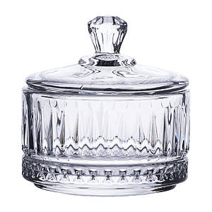 Цукерниця з кришталевого скла з кришкою Ø 6.5 High Quality strips
