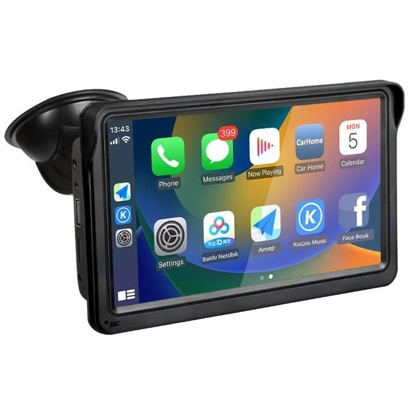 Мультимедійна автомагнітола, монітор Hippron B600W (7", Wi-Fi, USB, AUX, Carplay, Android Auto), фото 1