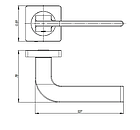 Ручка роздільна SPLINE SN/CP-3 матовий нікель/хром, фото 3
