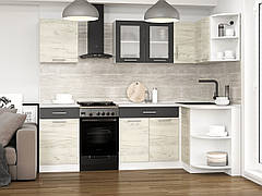Кухня ЕКО НОВА кутова комплект №1 2.4х1,2 м Без стільниці