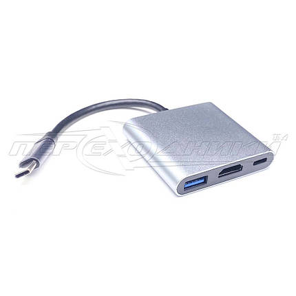 Конвертер Type-C to HDMI + USB 3.0 +Type-C, фото 1
