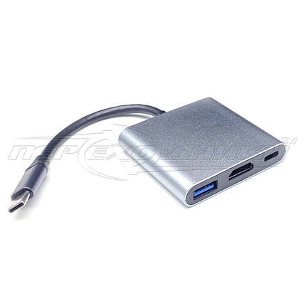 Конвертер Type-C to HDMI + USB 3.0 +Type-C, фото 3