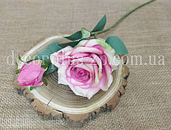 Гілка троянди 3-ка. 66см. Рожева