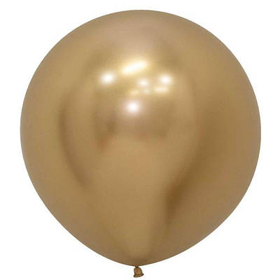 Sempertex  24" Хром Золото Reflex Gold. Латексні кулі круглі без малюнка