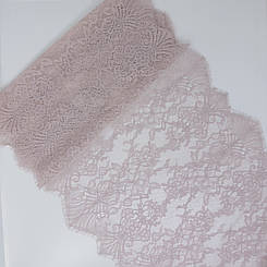 Мереживо шантильї "Елі" нееластичне пудрове 29 см.( купон 2,95 м.)