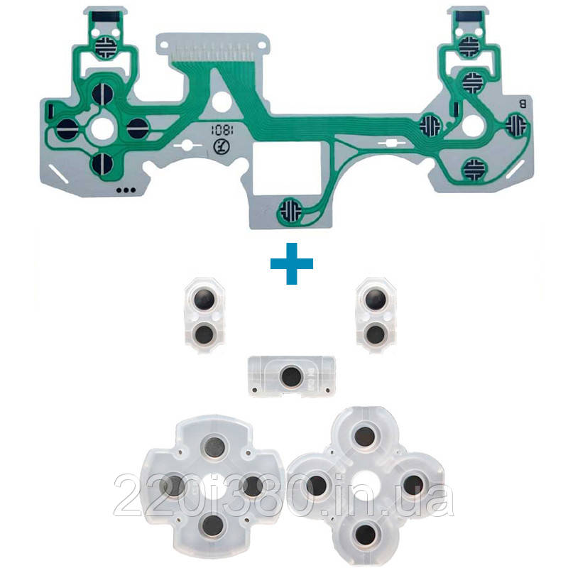 Шлейф + контактні кнопки Dualshok 4 V2 JDM-050/JDM-055 (Оригінал), фото 1