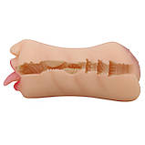 Двосторонній реалістичний мастурбатор Crazy Bull Sarah Masturbator Flesh, фото 5