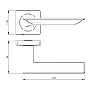 Ручка роздільна ULTRA SN/CP-3 матовий нікель/хром, фото 6