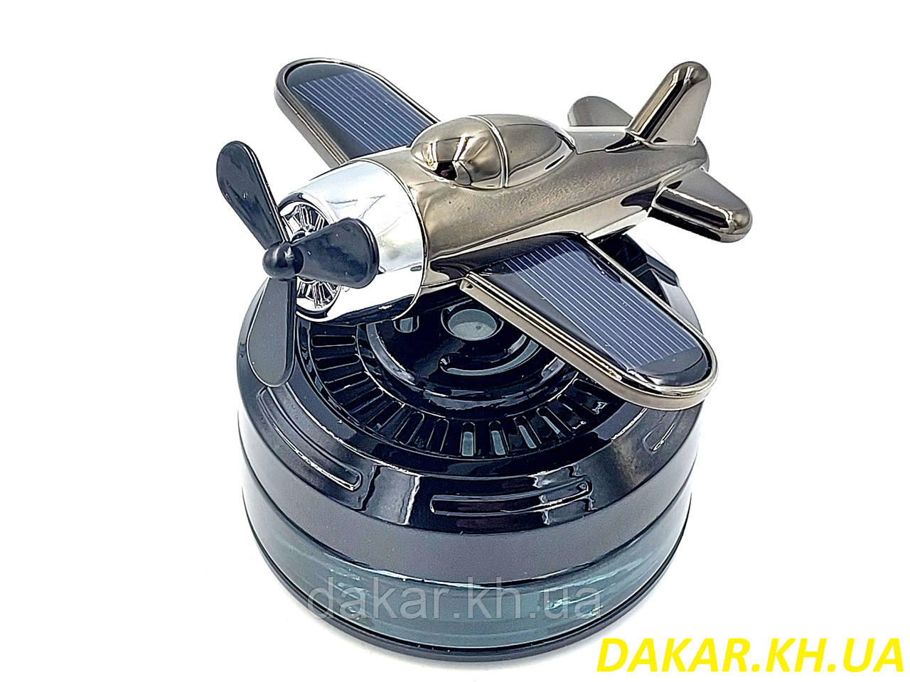 Ароматизатор Літак флакон Black на сонячній батареї, фото 1