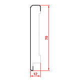 Плінтус МДФ Люкспрофіль Алюміній ПП1280, фото 4