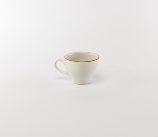 Чашка 150 ml, біла з червоним кантом (Dovbysh) Довбиш DFZ Khmara 100223-1