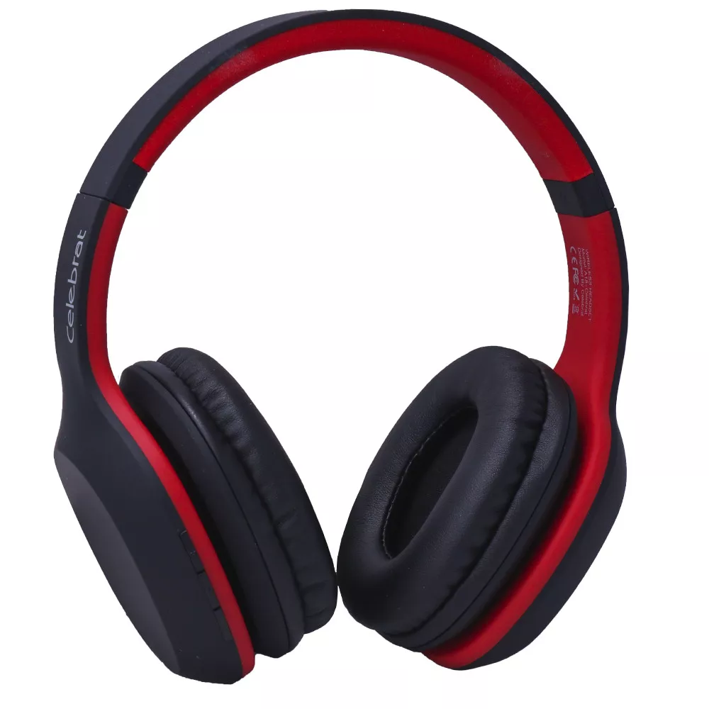 Накладні Bluetooth навушники - стерео гарнітура Celebrat A18 Red