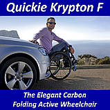 Складана ультралегка інвалідна коляска Sunrise Medical Quickie Krypton F Carbon Folding Active Wheelchair, фото 9