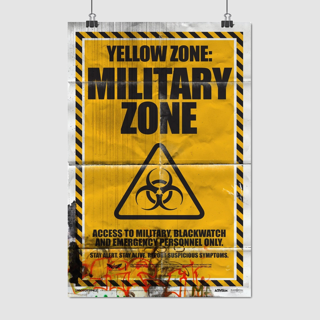 Плакат "Вулична листівка Гентек, біозараження, зомбі, вірус, карантин, Prototype", 60×40см